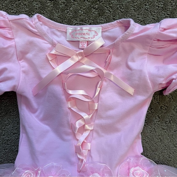 Danskin Pink Ballet Dance Costume with Tulle Skirt - Picture 2 of 3